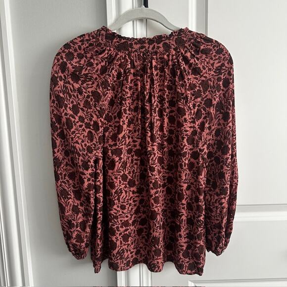 Faherty Portia Blouse 100% Viscose Small Montserrat Floral - Picture 8 of 10